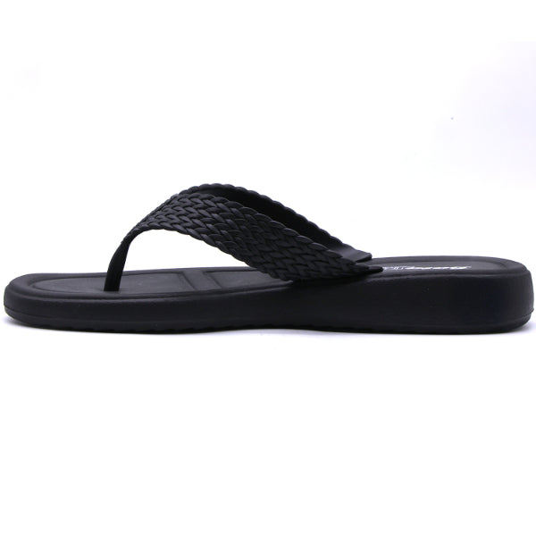 BR Black Braided Thongs