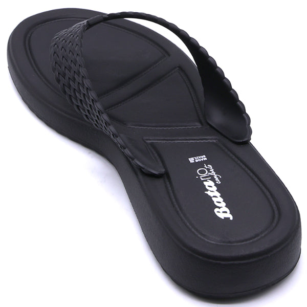 BR Black Braided Thongs
