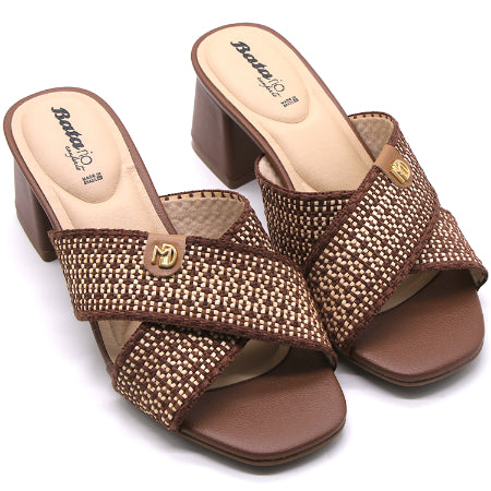 BR Cross-Strap Brown Mule