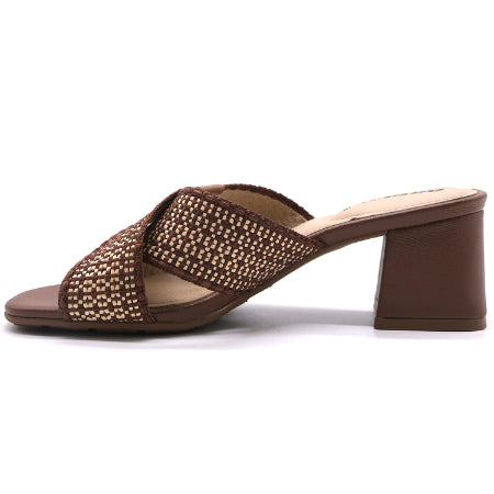 BR Cross-Strap Brown Mule