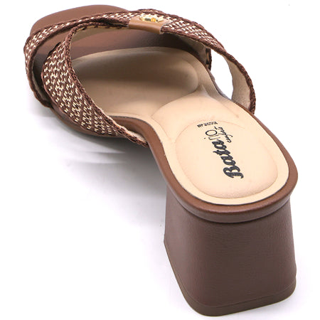 BR Cross-Strap Brown Mule