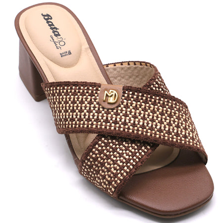 BR Cross-Strap Brown Mule