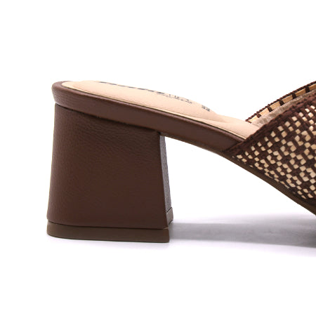 BR Cross-Strap Brown Mule