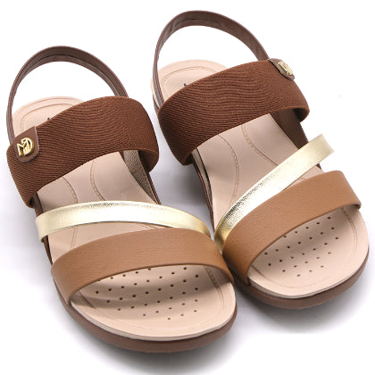 BR Dry Tech Brown & Gold Sandals