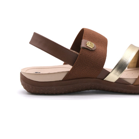 BR Dry Tech Brown & Gold Sandals