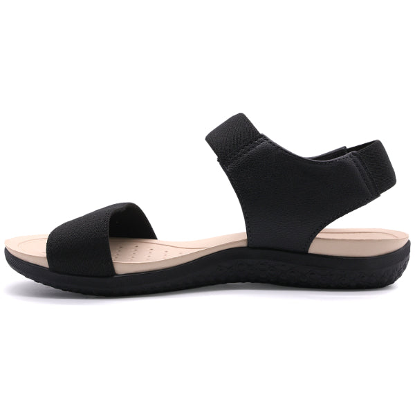 BR Dry Tech Black Elastic Sandals