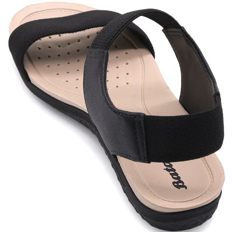BR Dry Tech Black Elastic Sandals