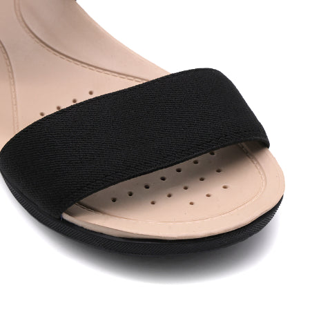 BR Dry Tech Black Elastic Sandals