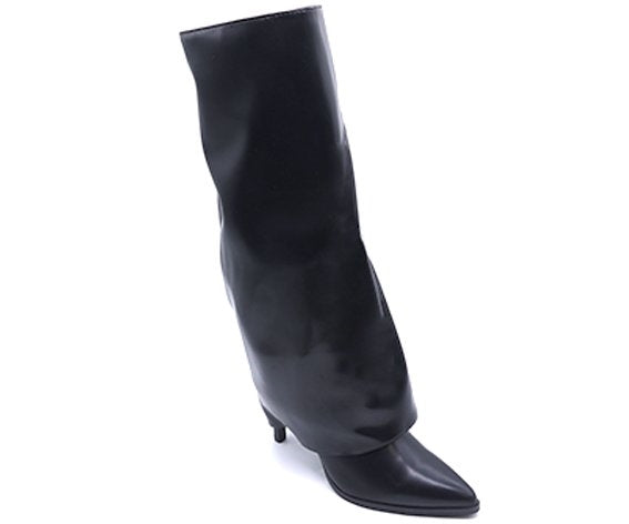 black high fold-over boot