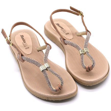 BR Nude Sparkle Sandals