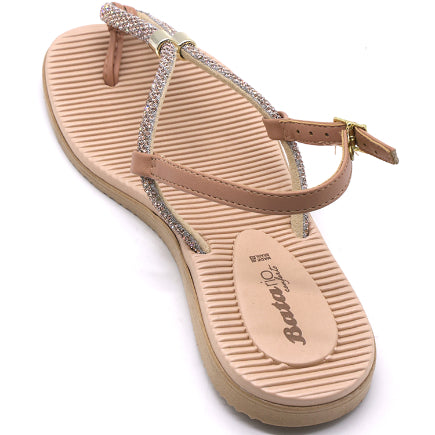 BR Nude Sparkle Sandals
