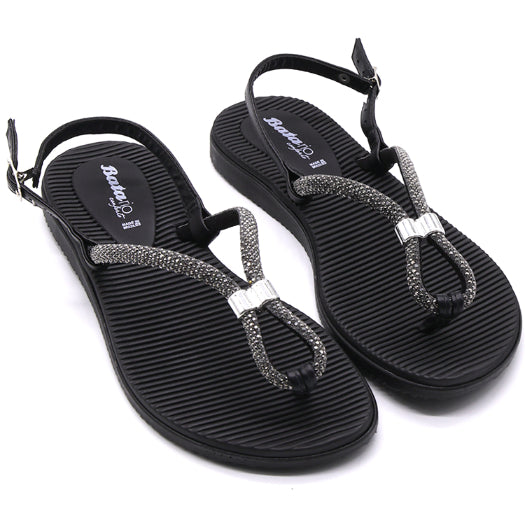 BR Black Sparkle Sandals