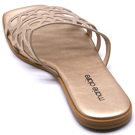 Marie Claire Caged Gold Slides