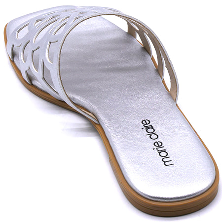 Marie Claire Caged Silver Slides