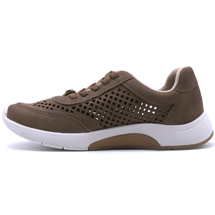 BR Brown Comfy Perforated Sneakers