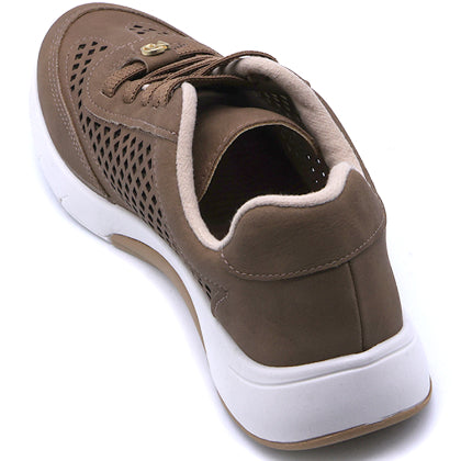 BR Brown Comfy Perforated Sneakers