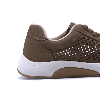 BR Brown Comfy Perforated Sneakers