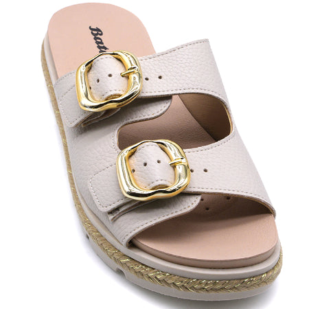 BR Dry Tech Beige Espadrille Slides