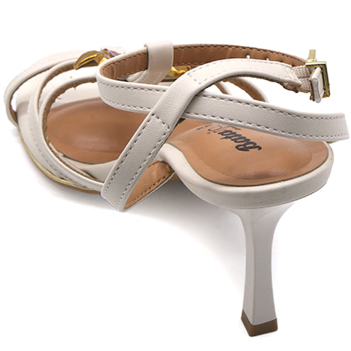 BR White Floral High Sandal