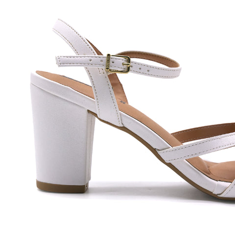 BR White Gold Accent Sandals