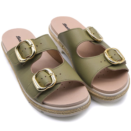BR Dry Tech Olive Espadrille Slides