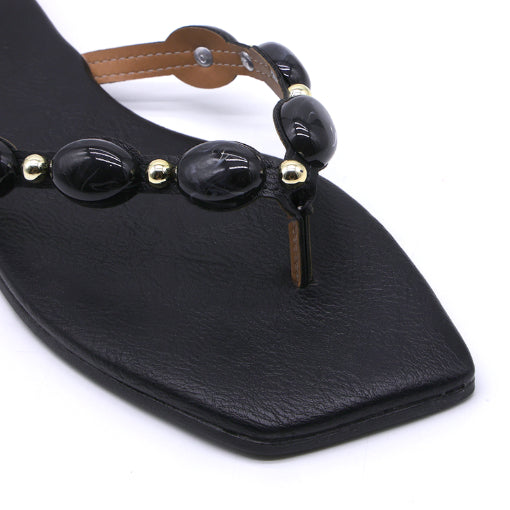 Marie Claire Black Stones Thongs