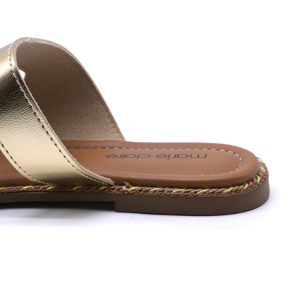 Marie Claire Gold Toe-Ring Slides