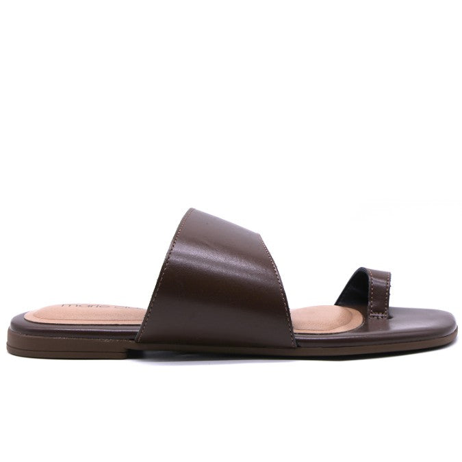 Marie Claire Brown Toe-Loop Slides