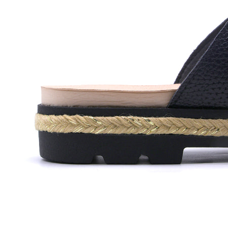 BR Dry Tech Black Espadrille Slides