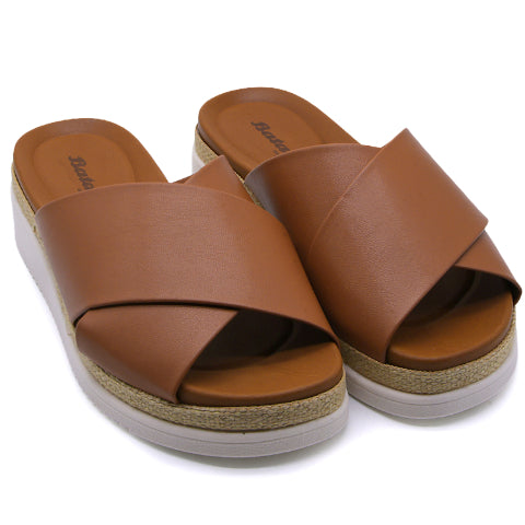 BR Camel Crossover Espadrille Wedges