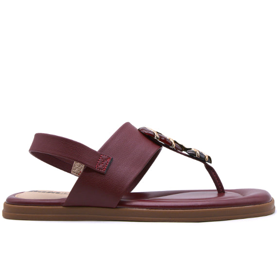 BR Burgundy Statement Thong Sandals