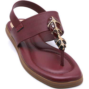BR Burgundy Statement Thong Sandals