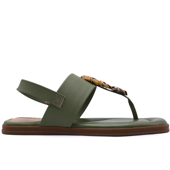 BR Green Statement Thong Sandals
