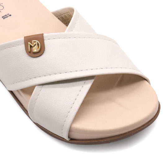 BR Cream Crossover Wedge Slides