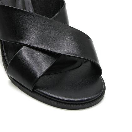 BR Black Crossover Block Mules