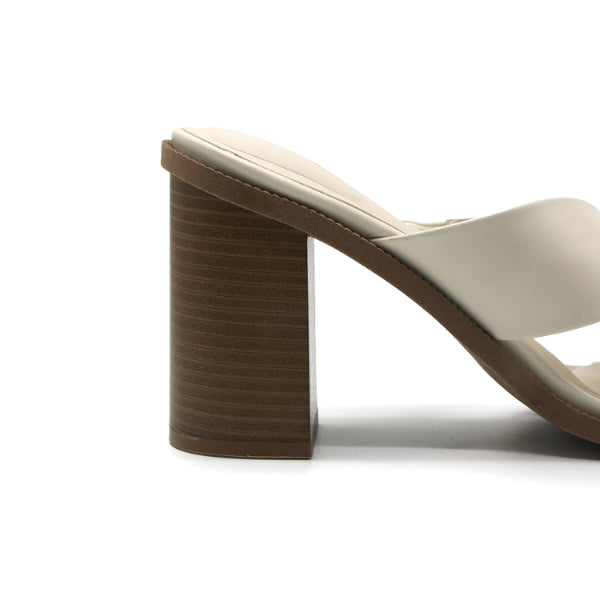 BR Cream Crossover Block Mules