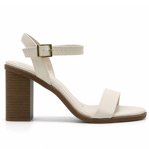 BR Cream Minimalist Block Heels