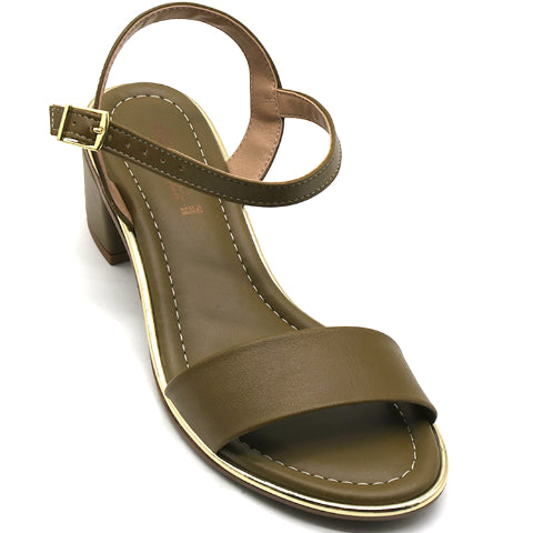 BR Gold Trimmed Olive Sandal