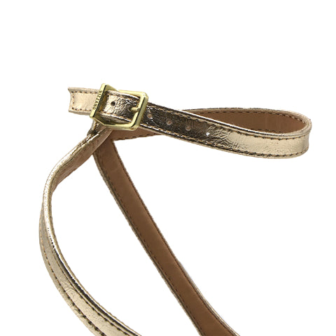 BR Gold Ankle Strap Sandal