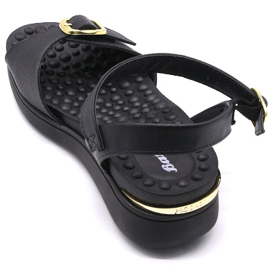 BR REFLEX TECH Black Buckled Sandal