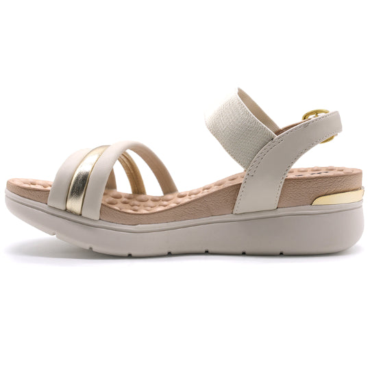 BR REFLEX TECH Strappy Cream Sandal