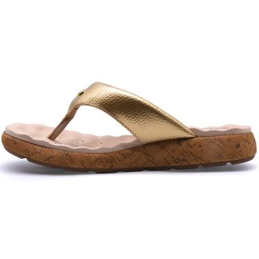 BR DRY TECH Gold Thong Slides
