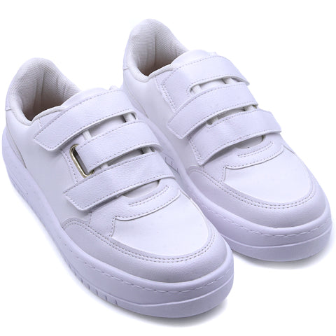 BR White Velcro Sneakers