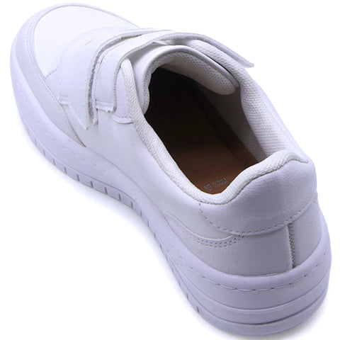 BR White Velcro Sneakers