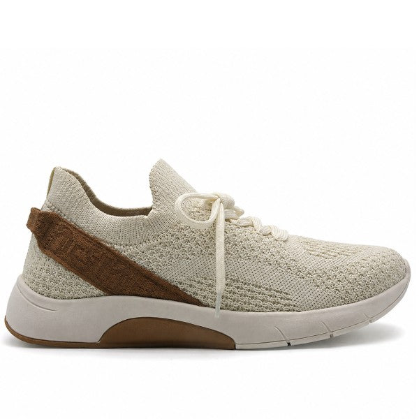Br Beige Knit Sneakers