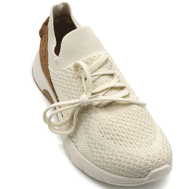Br Beige Knit Sneakers