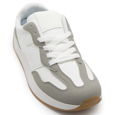 White Retro Side-Stripe Runner – view 5