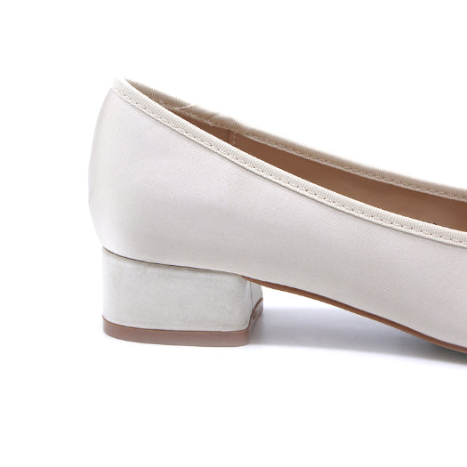 Gold Satin Pumps – view 6