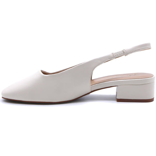 Cream Square Toe Slingbacks – view 3