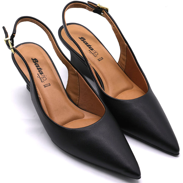 BR Black Wedge Slingbacks – view 2